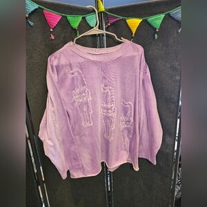 💜 Purple Cat Print Sweatshirt 😻